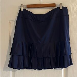 Navy Blue Pleated Skort